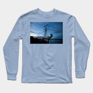 Tall Ship docked for the night Long Sleeve T-Shirt
